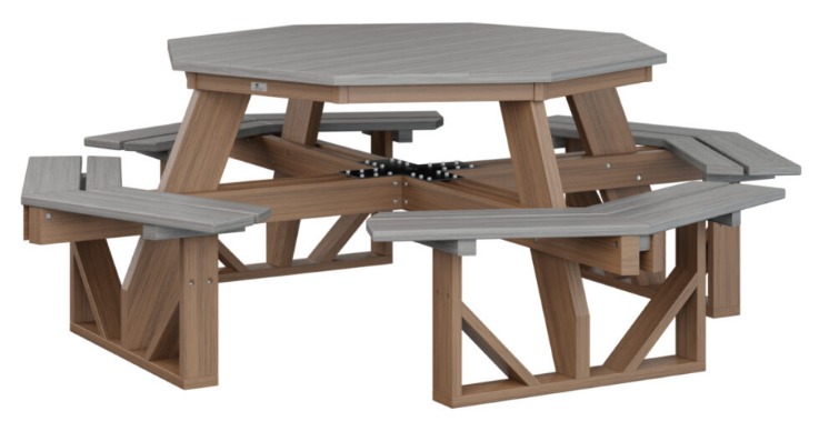 Berlin Gardens Octagon Picnic Table (Natural Finish)